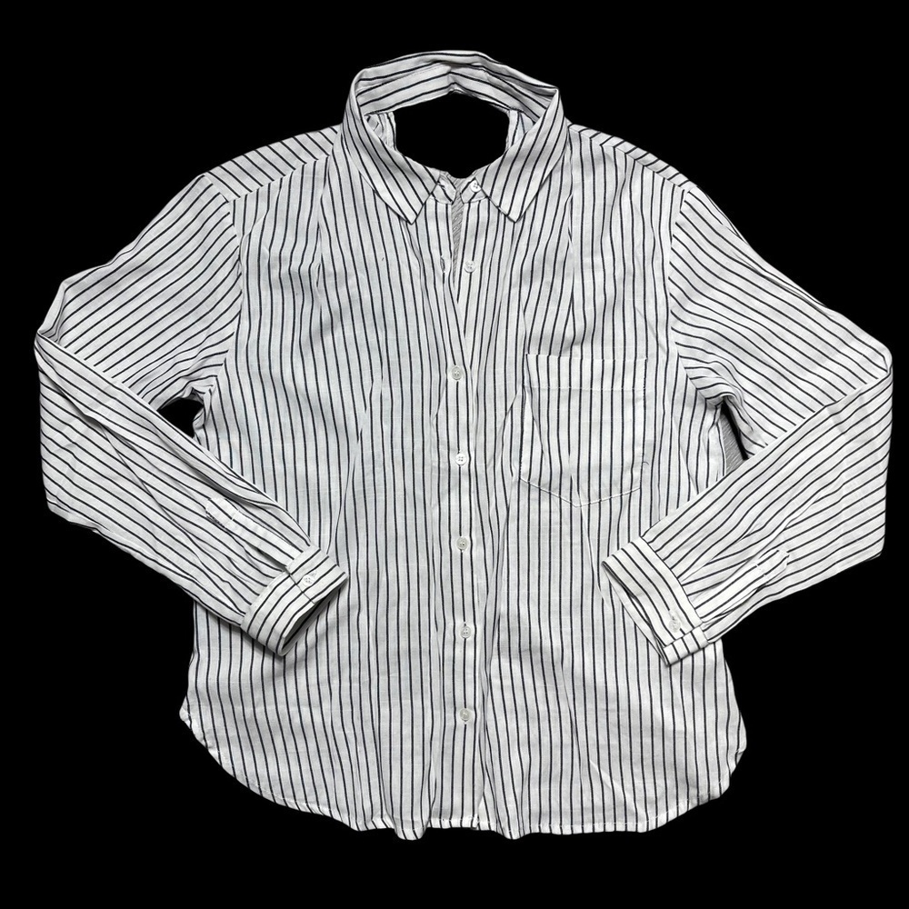 Heartloom White Striped Long Sleeve Button Down S